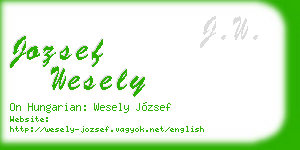 jozsef wesely business card